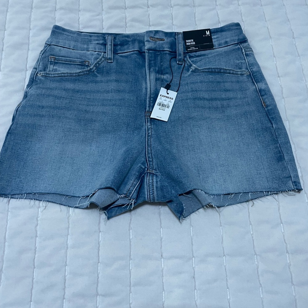 Express women Denim Blue Women's Shorts size Medium